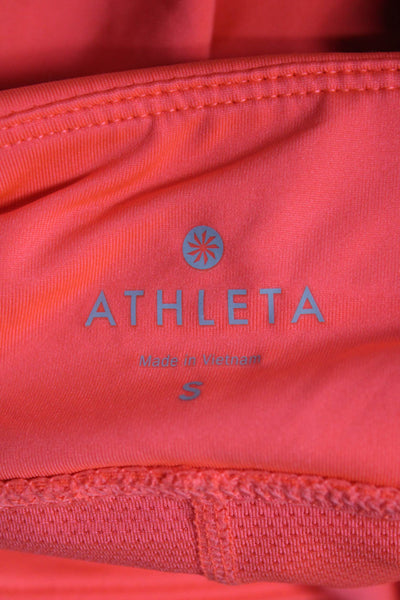 Athleta Women Orange Skort Short Solid Polyester Spandex Size S