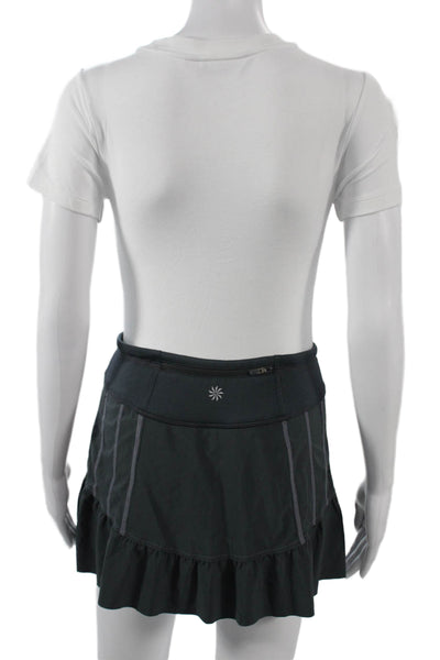 Athleta Womens Short Solid Black Skort Size 4