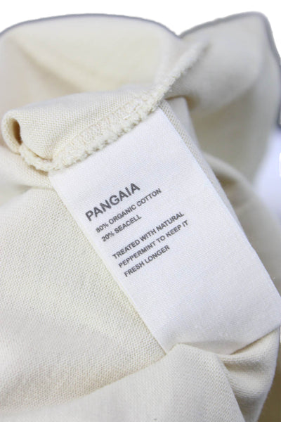 Pangaia Women Basic Beige T Shirt Organic Cotton Seacell Short Sleeve Size S