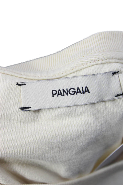 Pangaia Women Basic Beige T Shirt Organic Cotton Seacell Short Sleeve Size S