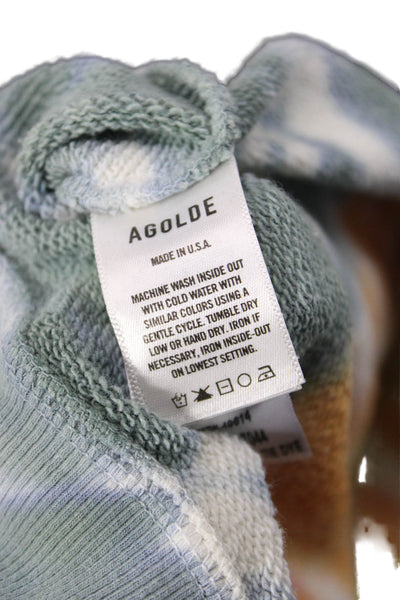 Agolde Womens Pullover Sweatshirt Yellow 100% Cotton Crew Neck Size M
