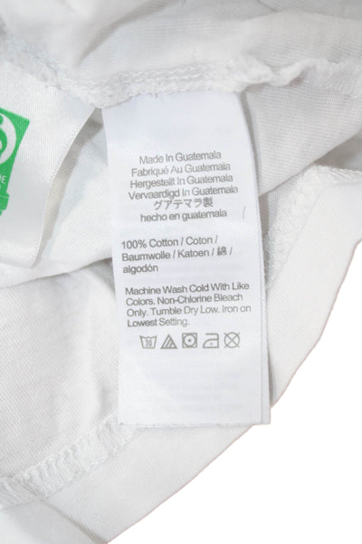 J Crew Womens Basic White V-Neck Short Sleeve T-Shirt 100% Cotton Size L