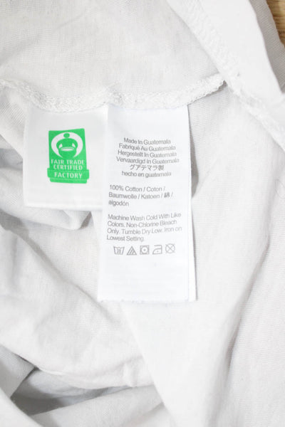 J Crew Womens Basic White V-Neck Short Sleeve T-Shirt Size L