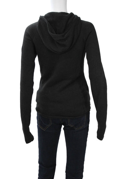 The North Face Womens Henley Black High Neck Button Long Sleeve Size S