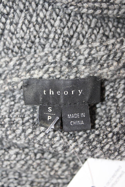 Theory Women Gray Wool Blend V Neck Pullover Sweater Size S