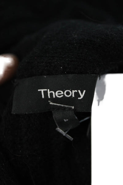 Theory Women Wool Blend Pullover Sweater Black Turtleneck Long Sleeve Size PP