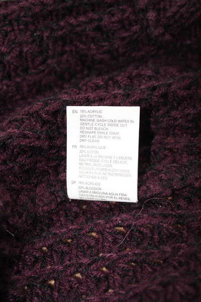 RD Style Womens Cardigan Sweater Purple Long Sleeve Acrylic Cotton Size S