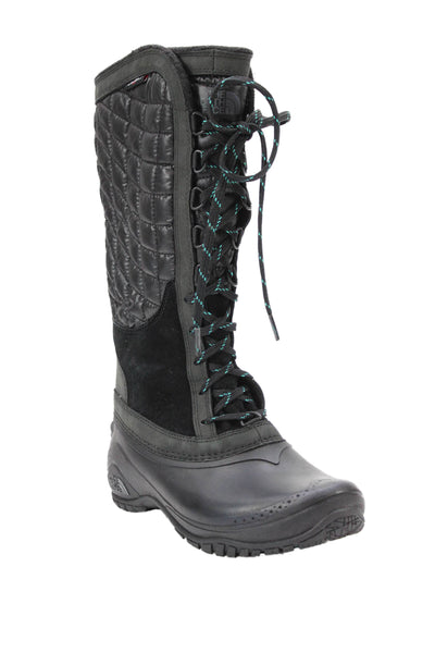 The North Face® Womens ThermoBall Waterproof Lace-Up Boots Black Size 7.5