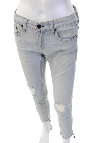 Rag & Bone Womens Ankle Skinny Light Blue Jeans Size 25