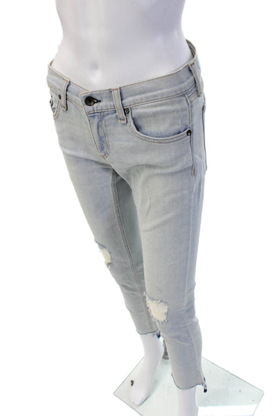 Rag & Bone Womens Ankle Skinny Light Blue Jeans Size 25
