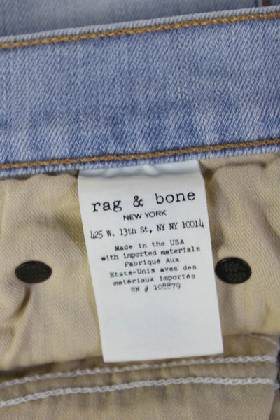 Rag & Bone Womens Ankle Skinny Light Blue Jeans Size 25