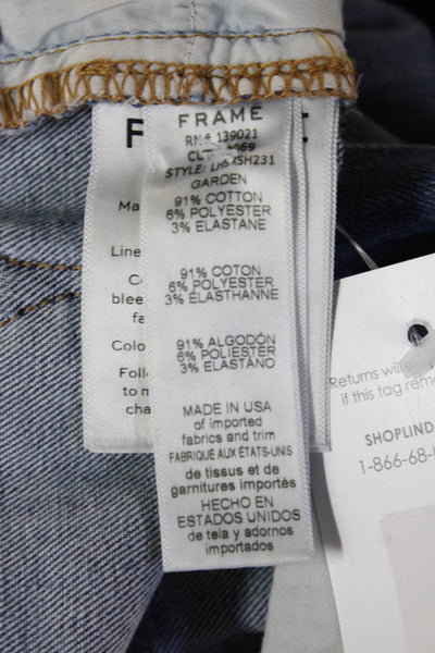 Frame Women Light Blue Ankle Skinny Jeans Mid Rise Inseam 26 Size 25