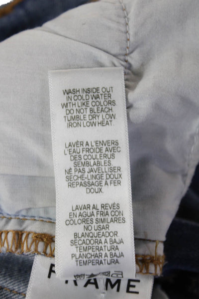 Frame Women Light Blue Ankle Skinny Jeans Mid Rise Inseam 26 Size 25