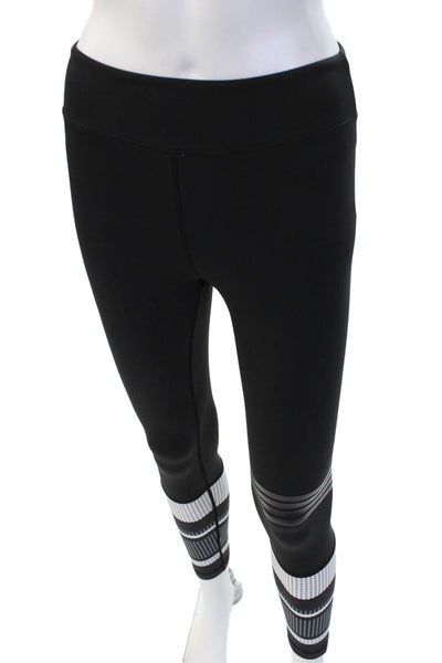 Lilybod Womens Ankle Leggings Black Geometric Sports Size XS