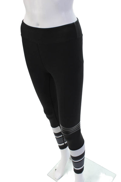 Lilybod Womens Ankle Leggings Black Geometric Sports Size XS