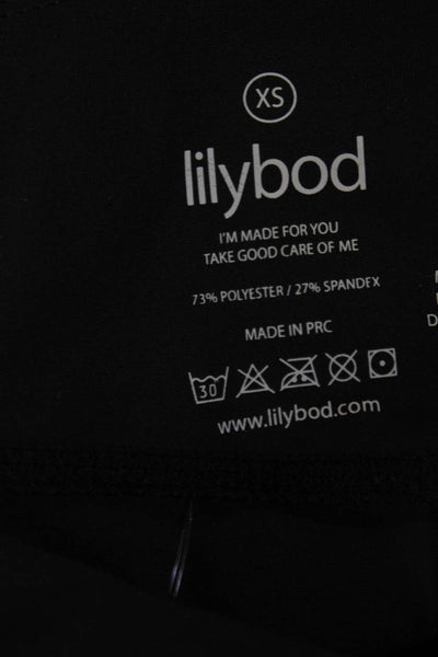 Lilybod Womens Ankle Leggings Black Geometric Sports Size XS