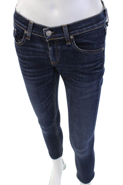 Rag & Bone Jean Womens Ankle Skinny Dark Wash Blue Jeans Size 25