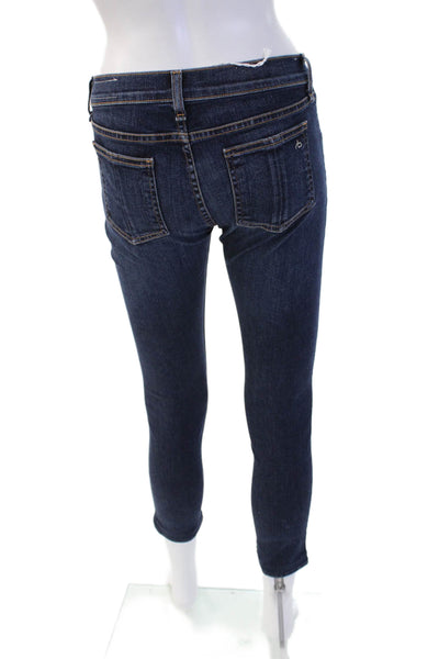 Rag & Bone Jean Womens Ankle Skinny Dark Wash Blue Jeans Size 25