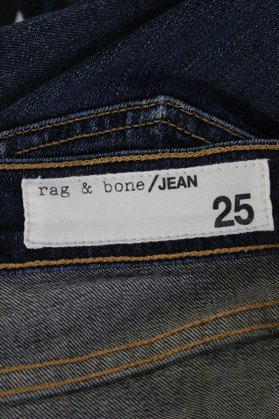 Rag & Bone Jean Womens Ankle Skinny Dark Wash Blue Jeans Size 25