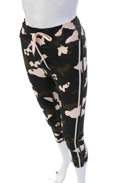 The Upside Women Black Camouflage Capri Leggings Drawstring Size XS