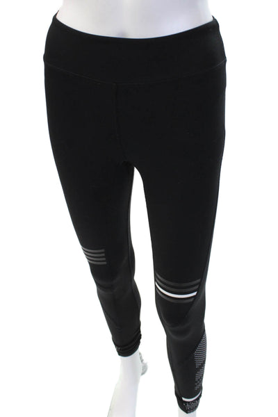 Lilybod Womens Black Striped Polka Dot Ankle Leggings Size XS