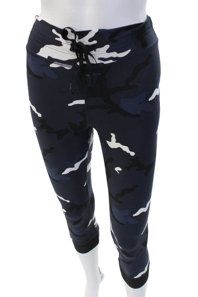 The Upside Womens Capri Leggings Black Camo Drawstring Size 4