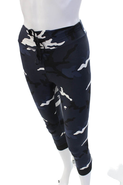 The Upside Womens Capri Leggings Black Camo Drawstring Size 4