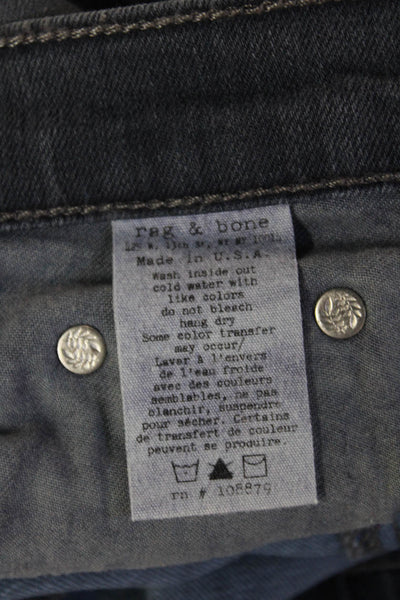 Rag & Bone Women Dark Gray Mid-Rise Skinny Ankle Jeans Size 25