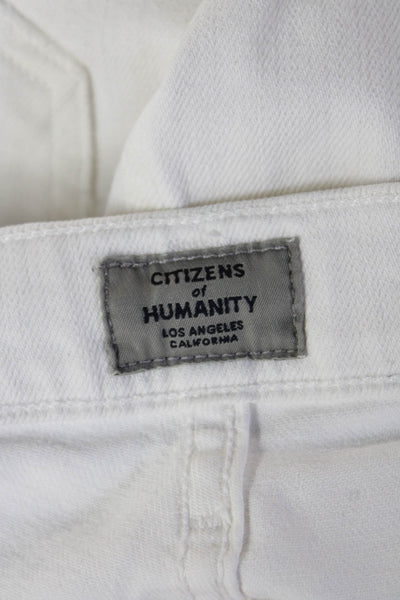 Citizens of Humanity Women Ankle Skinny Jeans White Mid Rise 25in Size 27
