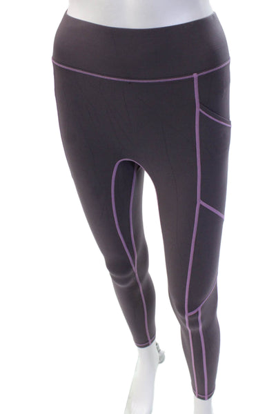 All Access Women Ankle Leggings Dark Gray Nylon Spandex Size XS
