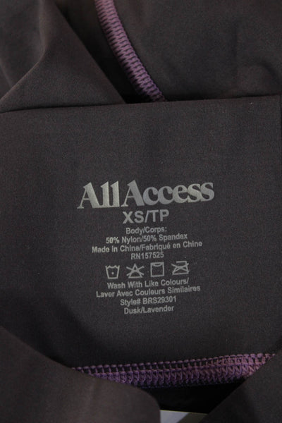 All Access Women Ankle Leggings Dark Gray Nylon Spandex Size XS