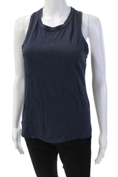 Stateside Women Basic Sleeveless Dark Blue Supima Cotton Tank Size S