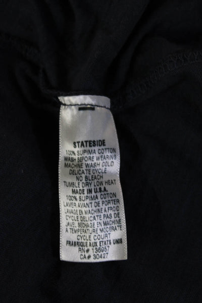 Stateside Women Basic Sleeveless Dark Blue Supima Cotton Tank Size S