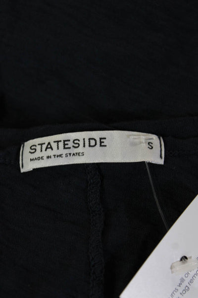 Stateside Women Basic Sleeveless Dark Blue Supima Cotton Tank Size S