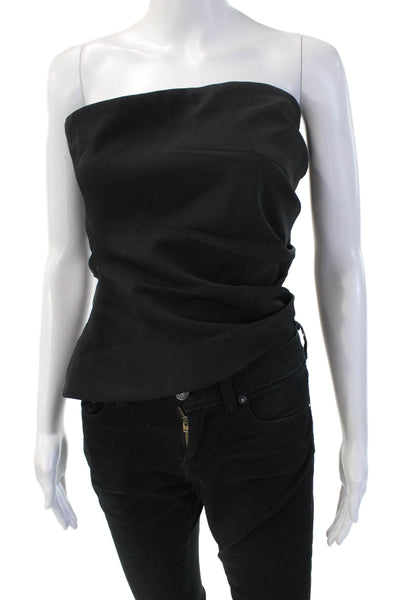 Lovers + Friends Womens Sleeveless Black Top Zip Solid Classic Size S