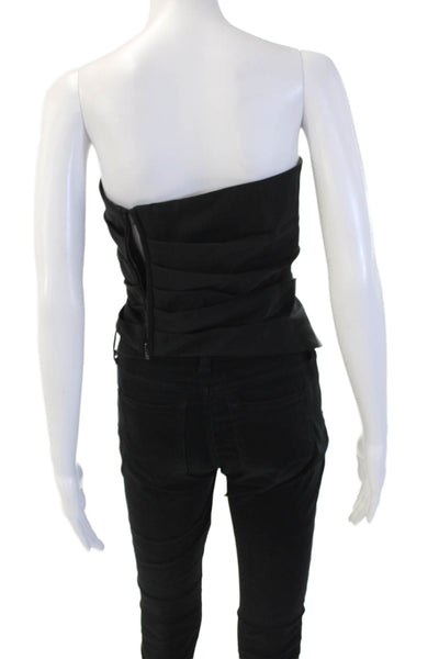 Lovers + Friends Womens Sleeveless Black Top Zip Solid Classic Size S
