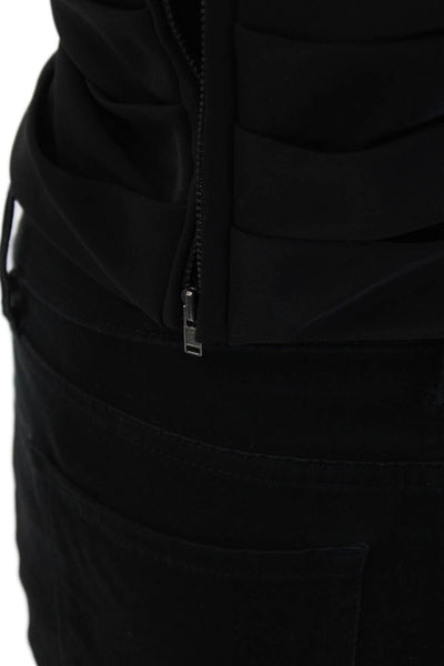 Lovers + Friends Womens Sleeveless Black Top Zip Solid Classic Size S