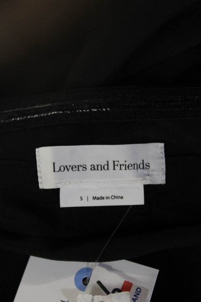 Lovers + Friends Womens Sleeveless Black Top Zip Solid Classic Size S