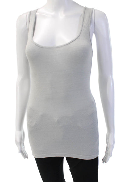 Michael Stars Women Basic Camisole Gray Round Neck Sleeveless Size One Size