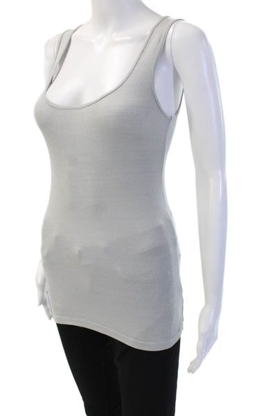 Michael Stars Women Basic Camisole Gray Round Neck Sleeveless Size One Size