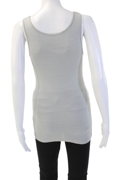 Michael Stars Women Basic Camisole Gray Round Neck Sleeveless Size One Size