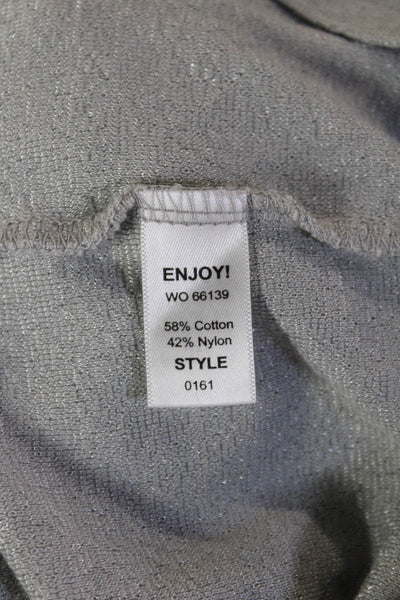 Michael Stars Women Basic Camisole Gray Round Neck Sleeveless Size One Size