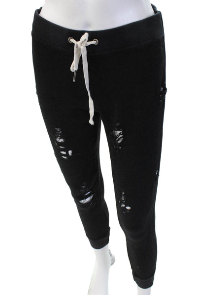 Philanthropy Women Jogger Sweatpants Black Drawstring Cotton Viscose Size XS