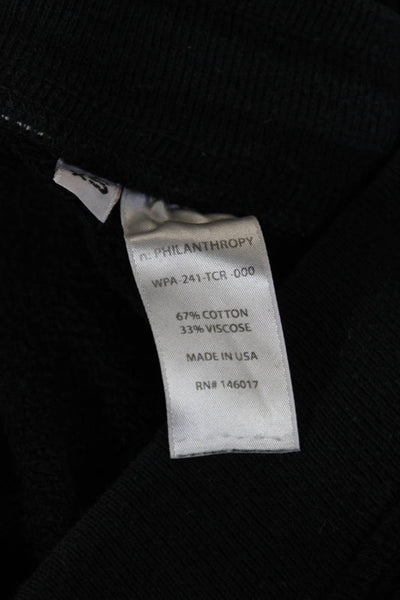 Philanthropy Women Jogger Sweatpants Black Drawstring Cotton Viscose Size XS