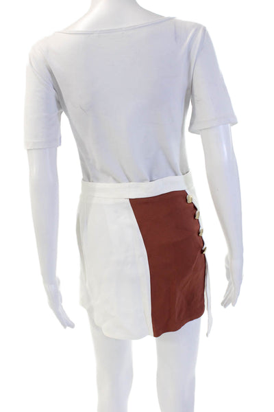 Moeva Womens White Mini Pencil Skort 97% Viscose 3% Elastane Size M
