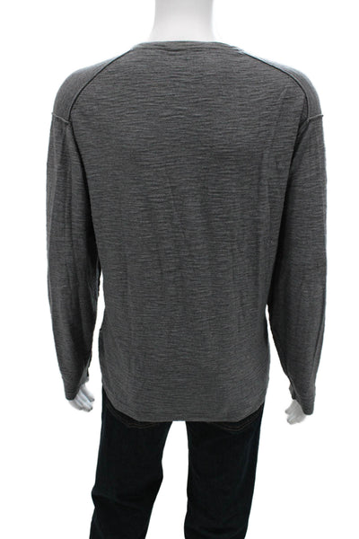 Impermeable Platinum Mens V-Neck Solid Long Sleeve Sweater Dark Gray Size 2XL