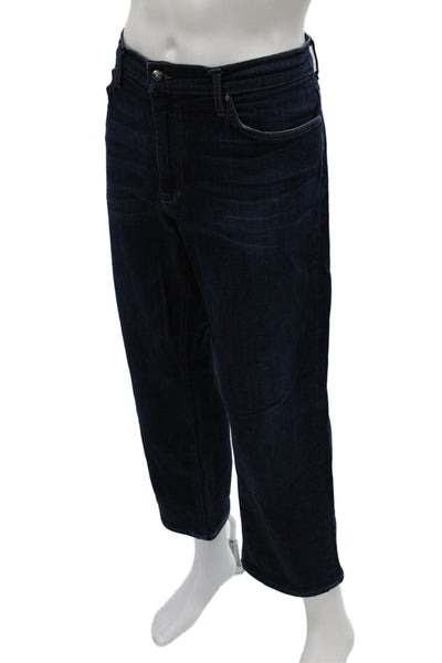Joes Mens Cropped Straight Dark Blue Jeans Button Fly Size 38