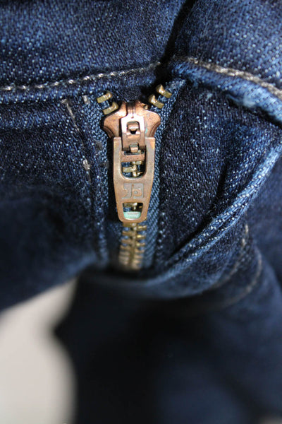 Joes Mens Cropped Straight Dark Blue Jeans Button Fly Size 38