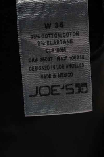 Joes Mens Cropped Straight Dark Blue Jeans Button Fly Size 38