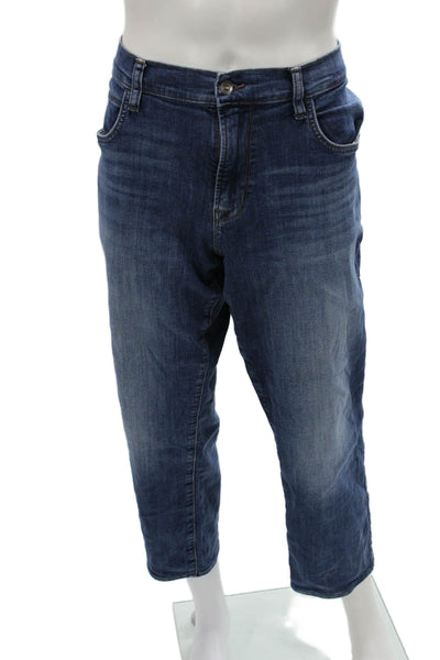 Hudson Womens Dark Blue Cropped Jeans Size 38